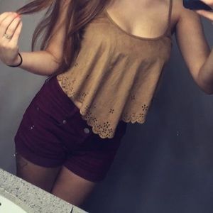 Brown crop top